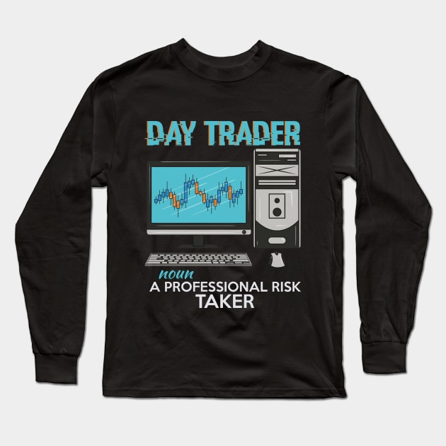 Day Trader Definition Long Sleeve T-Shirt by maxdax